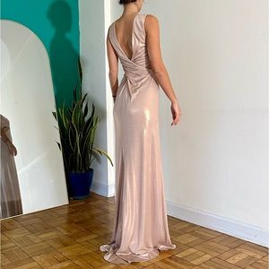 Halston Heritage XS gold dress